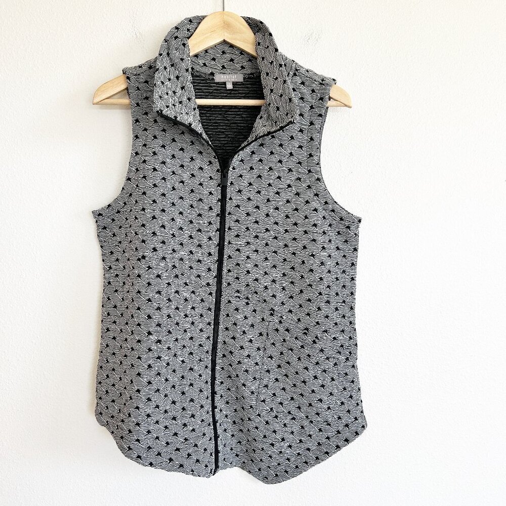 Habitat Vest Basketweave Full Zip Asymmetric Hem Lagenlook Art To Wear